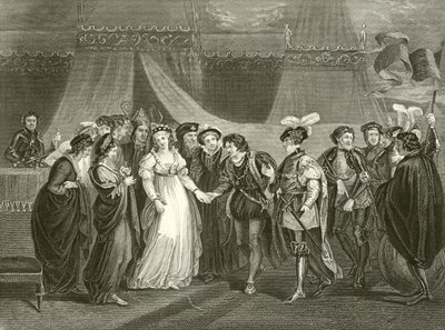 イギリスのヘンリー5世に贈られたフランスのキャサリン 作： Thomas Stothard