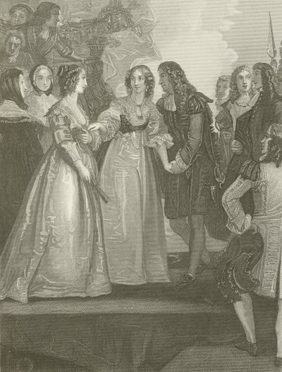 チャールズ2世がドーバーでオルレアン公爵夫人を受け取った 作： Thomas Stothard