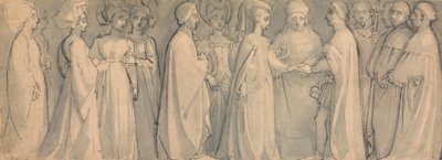 中世の結婚式のフリーズ 作： Thomas Stothard