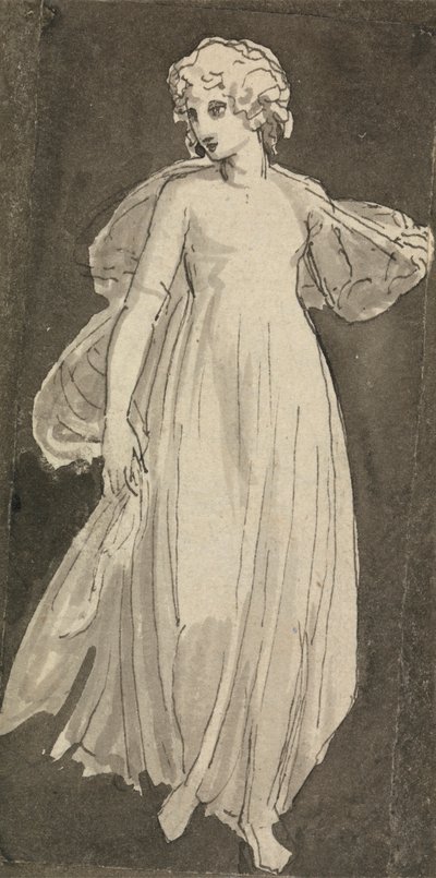 女の子, 全身, 正面を向いて 作： Thomas Stothard
