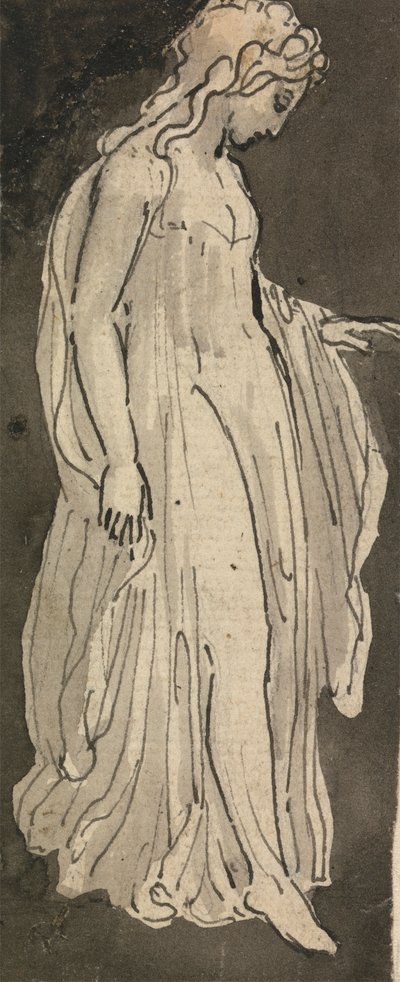 女の子、全身、右向き 作： Thomas Stothard