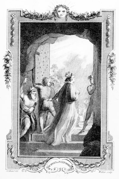 アンソニーウォーカー作のヘンリーフィールディングの「この世界から次への旅」のイラスト、1783年 作： Thomas Stothard