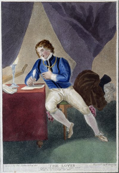 ラブレターを書く男 作： Thomas Stothard