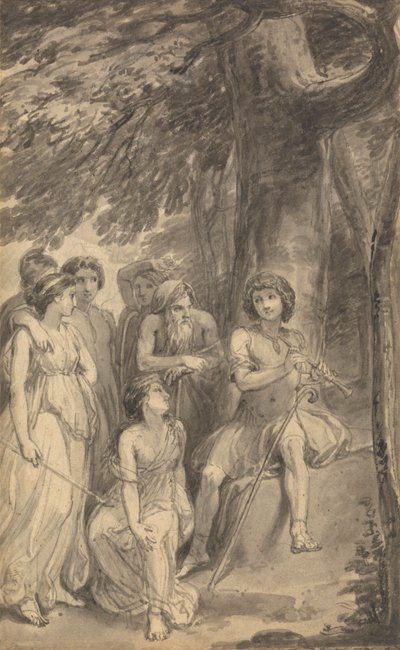 Uma das seis ilustrações para "As aventuras de Telêmaco, filho de Ulisses" de Fenelon 作： Thomas Stothard
