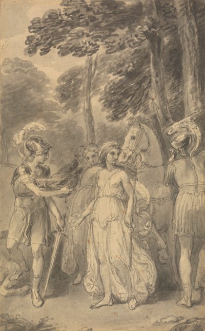 フェネロンの「ユリシーズの息子テレマコスの冒険」の 6 つの挿絵の 1 つ 作： Thomas Stothard