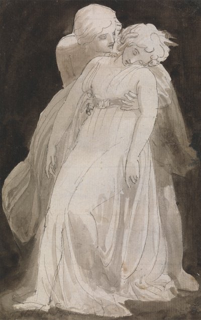 心遣い 失神する女を支える男 作： Thomas Stothard