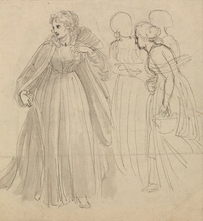 イラストの勉強 - 姫と従者 作： Thomas Stothard