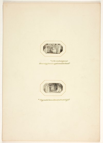 「The Task」の図版のための習作 作： Thomas Stothard