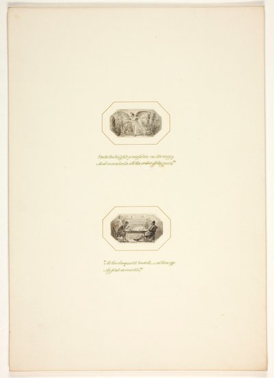 『ザ・タスク』のための版画習作 作： Thomas Stothard