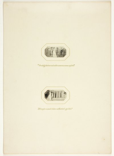 1796 年のロイヤル エンゲージメント ポケット ブックにある、The Triumphs of Temper のプレートの研究 作： Thomas Stothard
