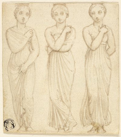 3 つのドレープの女性像 作： Thomas Stothard