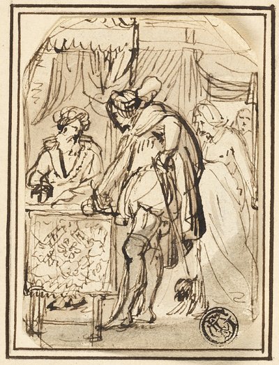 書記台の青年 作： Thomas Stothard