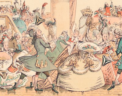 18世紀のコートボール、c1884 作： Thomas Strong Seccombe