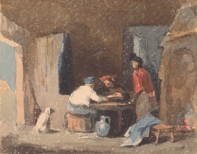 コテージ内のテーブルの図 作： Thomas Sully