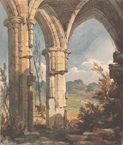 荒廃したアーチ道から見える風景 作： Thomas Sully