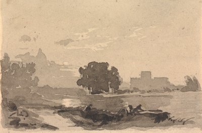 Maisema linna taustalla 作： Thomas Sully