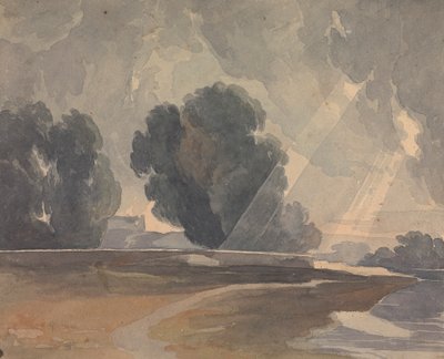 木々と湖のある風景 作： Thomas Sully