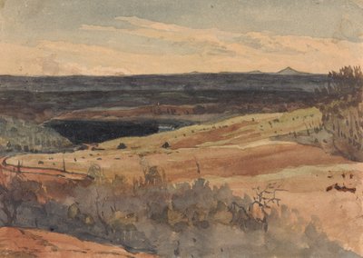 ローリングフィールド、遠くの山々 作： Thomas Sully