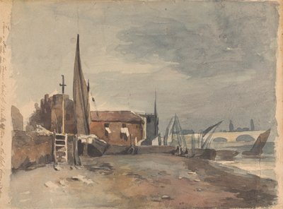 Rantakohtaus rakennuksilla ja veneillä 作： Thomas Sully