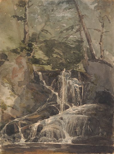 森の小さな滝 作： Thomas Sully