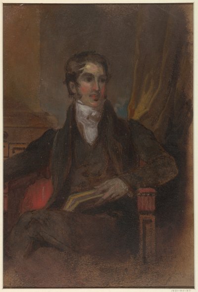 「ジェームズ・コーネル・ビドルの肖像」のための習作、美術館、テキサス州ヒューストン 作： Thomas Sully