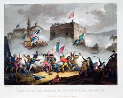 「1799 年 5 月 8 日、サン ジャン ダクルの違反の弁護」、1815 年 作： Thomas Sutherland