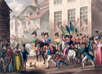 「1814 年 3 月 31 日、パリへの連合軍の進入」、1815 年 作： Thomas Sutherland