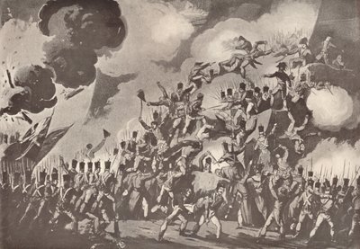 聖セバスチャンの嵐、1813年8月31日、1909年 作： Thomas Sutherland
