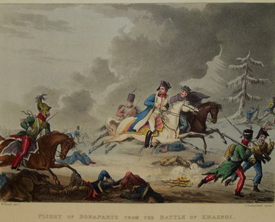 クラスノイの戦いからのボナパルトの飛行、1815 作： Thomas Sutherland