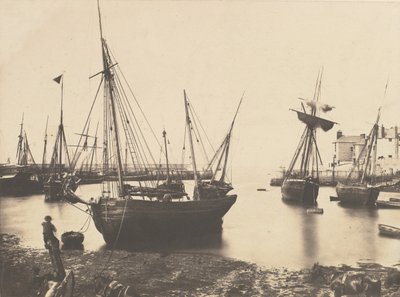 港の風景、1855年頃。 作： Thomas Sutton.