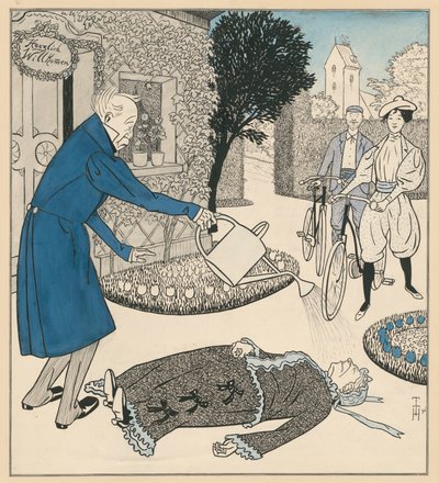 現代の女性、あるいは新婚夫婦への訪問 作： Thomas Theodor Heine