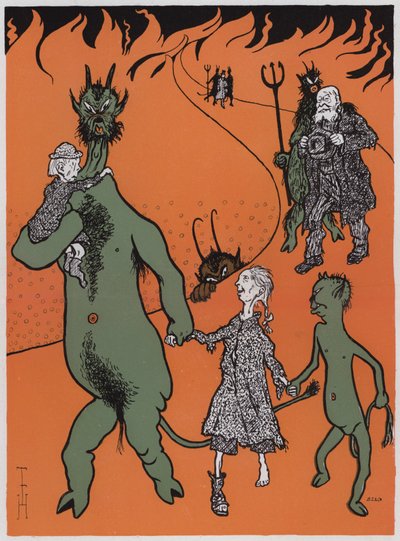 Hiilihätä (värilitho) 作： Thomas Theodor Heine