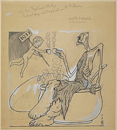 1933年明けましておめでとうございます 作： Thomas Theodor Heine