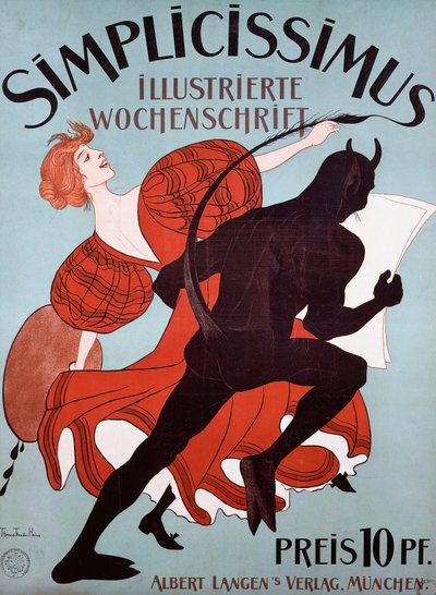 Simplicissimus cartaz publicitário 作： Thomas Theodor Heine