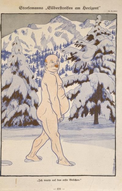 Stresemannのシルバーライニング。 -最初のバイオレットを待っています 作： Thomas Theodor Heine