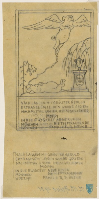 パグの死亡通知 作： Thomas Theodor Heine