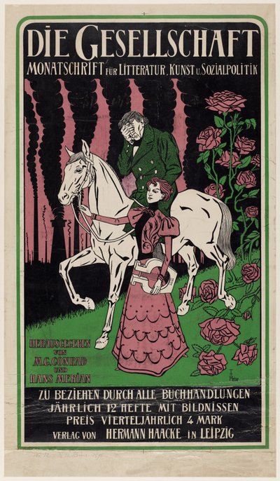 Die Gesellschaft 誌の広告ポスター 作： Thomas Theodor Heine