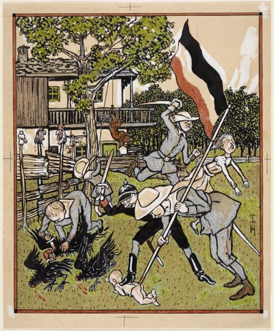 古代人が歌ったように。 シンプリシムス V/22 作： Thomas Theodor Heine