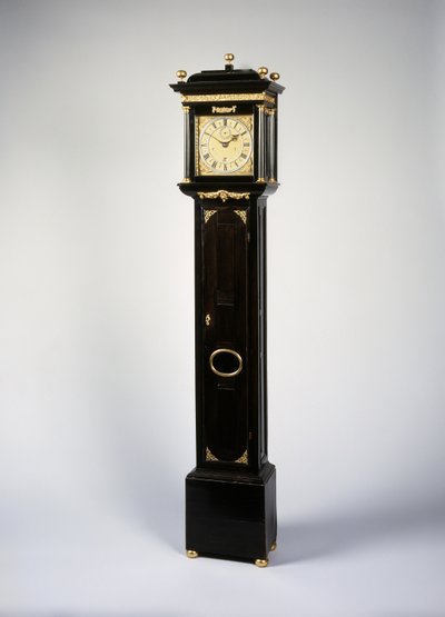 チャールズ2世ローマンストライキング月送りロングケースクロック 作： Thomas Tompion