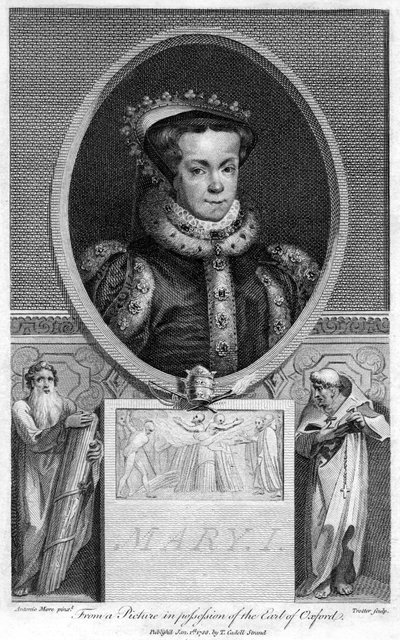 イギリスのメアリー1世、1788年。 作： Thomas Trotter