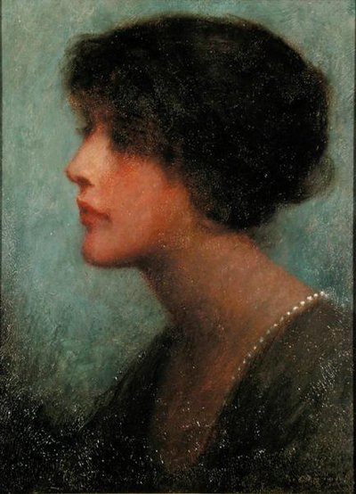 ある女性の肖像（油彩・キャンバス） 作： Thomas W. Derring