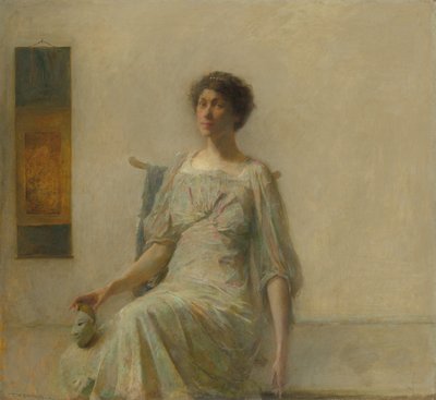 仮面をつけた女」1911年 作： Thomas Wilmer Dewing