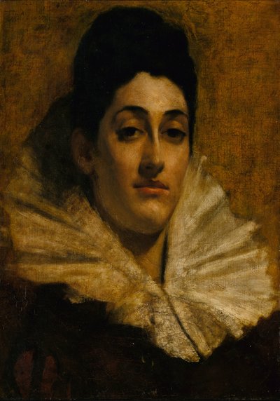 フランシス C. ヒューストンの肖像、カリフォルニア州。 1880～1889年。 作： Thomas Wilmer Dewing