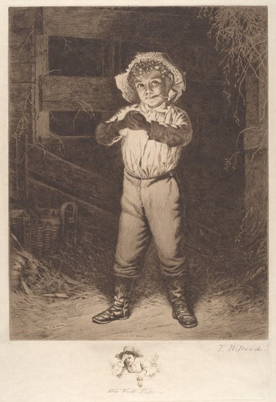 彼の最初のパイプ 作： Thomas Waterman Wood