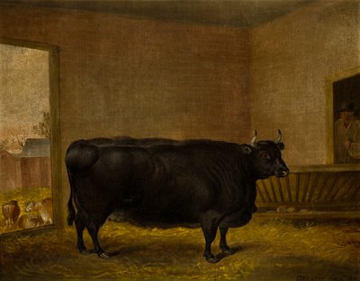 プライズブル：太ったケリー牛、1819年頃（キャンバスに油彩） 作： Thomas Weaver