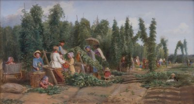 ホップガーデン、1858 作： Thomas Webster