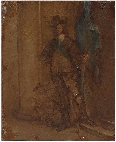 旗を持つ兵士 作： Thomas Willeboirts Bosschaert
