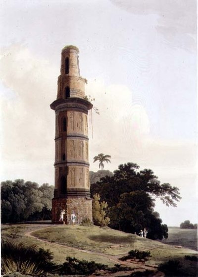 グールのミナール、プレートXXIII 作： Thomas und William Daniell