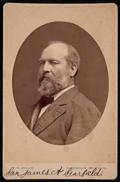 ジェームズ・エイブラム・ガーフィールドの肖像、1831～1881年、1880年6月。 作： Thomas William Smillie