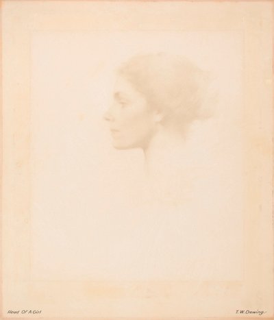 少女の頭 作： Thomas Wilmer Dewing